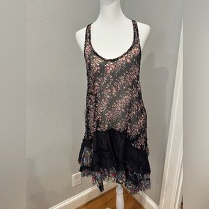 Free People Floral Ruffle Dress